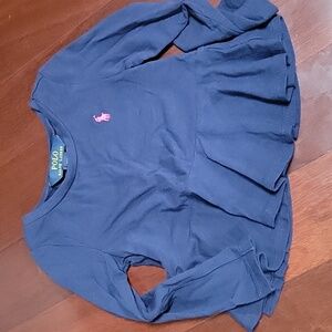 EUC POLO Ralph Lauren Long Sleeve Ruffle Shirt